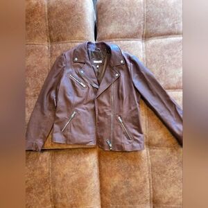Calvin Klein Leather Moto Jacket